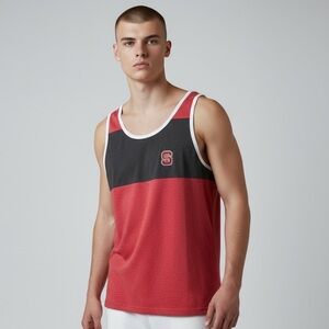 🐺Men's North Carolina / NC State Red & Gray Wolfpack Gear Tank Top Size XL EUC